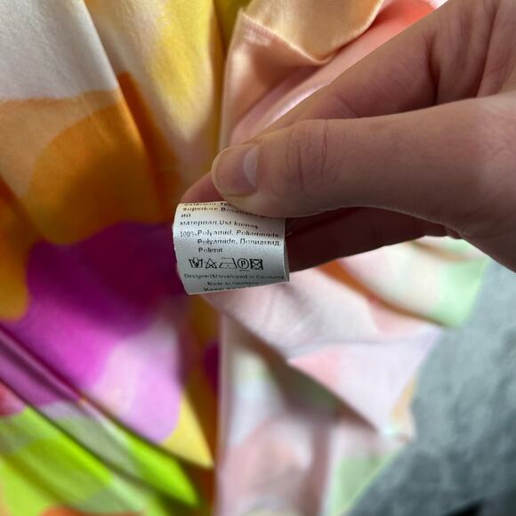 Maryan Mehlhorn Abstract Print Mini Dress Luxury Resortwear Size Large - Picture 6 of 8